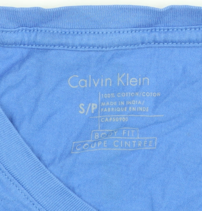 Calvin Klein Blue Geometric T-Shirt, Unisex, Size S