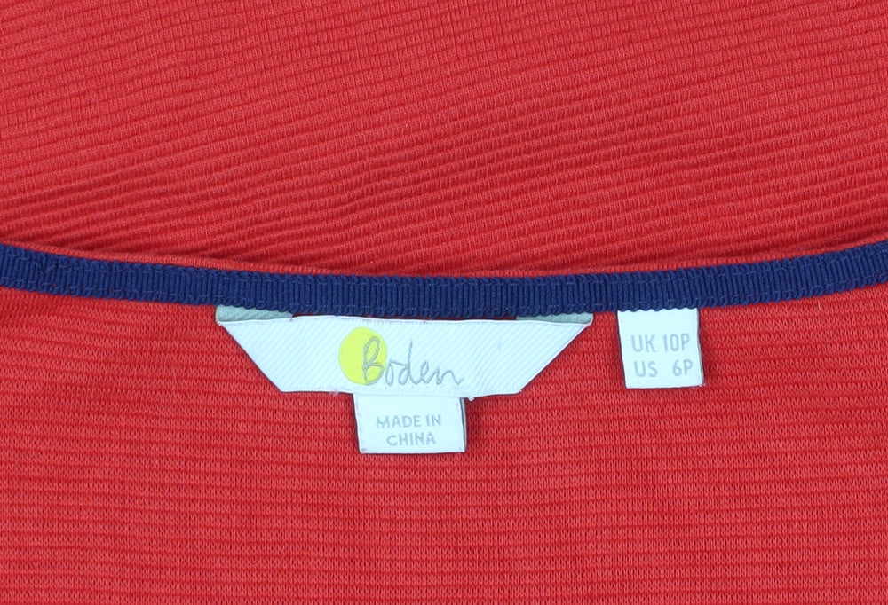 Boden Women's Red Sheath Dress Size 10 Petite