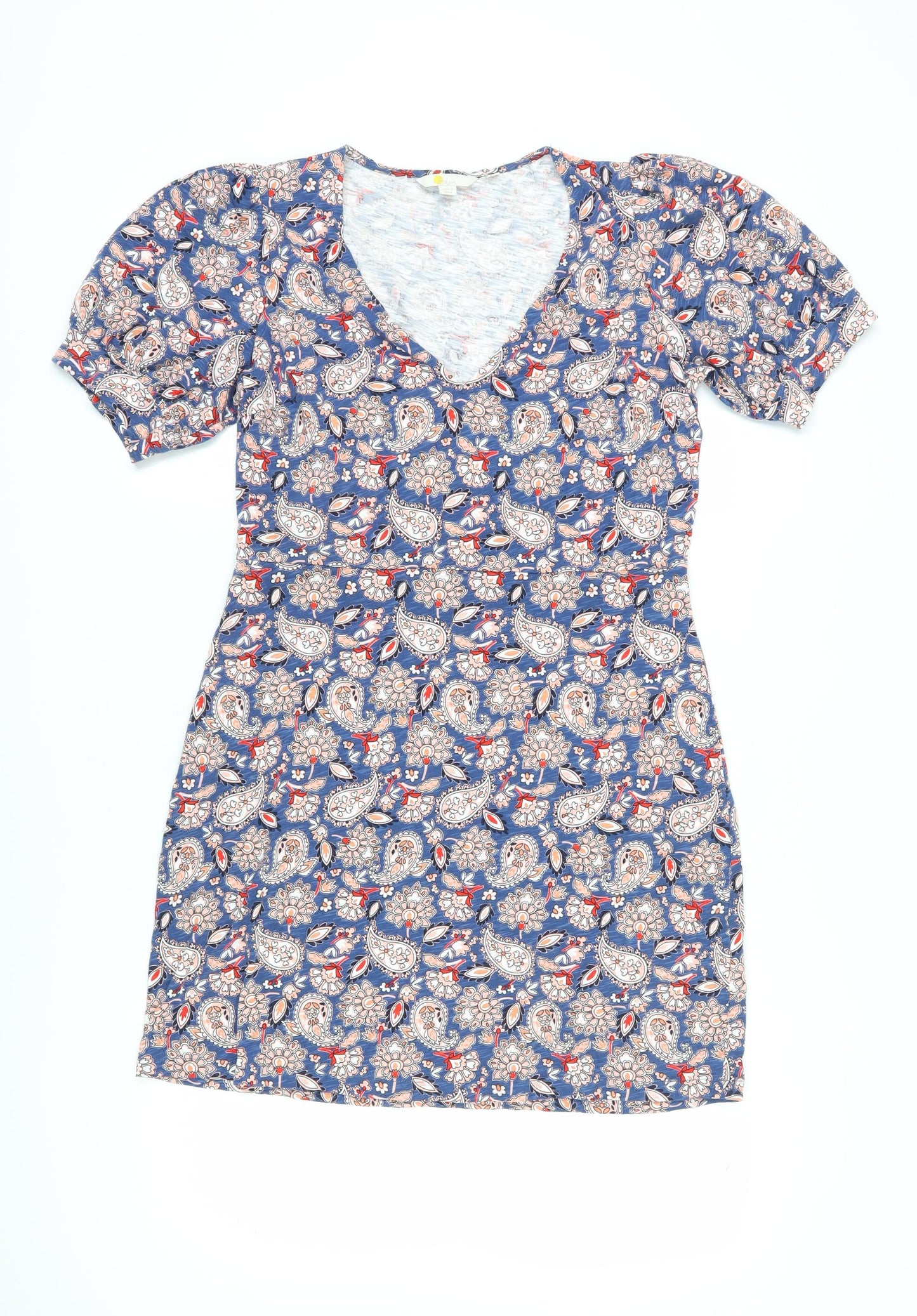 Boden Women's Blue Paisley Bodycon Dress Size 12