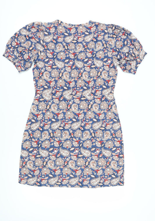 Boden Women's Blue Paisley Bodycon Dress Size 12