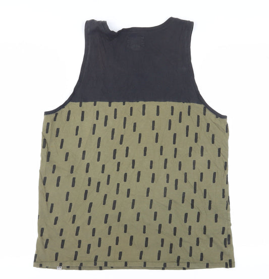 Unisex Adultss UK Size L Reef Multicoloured Cotton Tank
