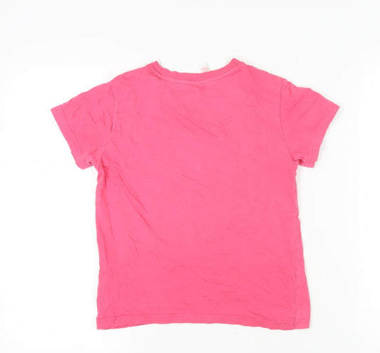 Adidas Womens Pink T-Shirt Size S Cotton Casual