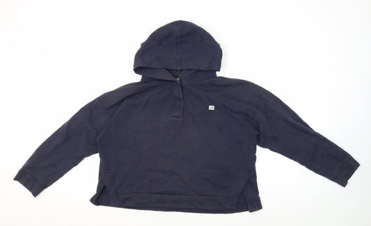 Womens UK 14 Relaxed Jack Wills Blue Pullover Hoodie