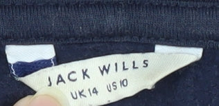 Jack Wills Women's Navy Hoodie UK 14 with Hood