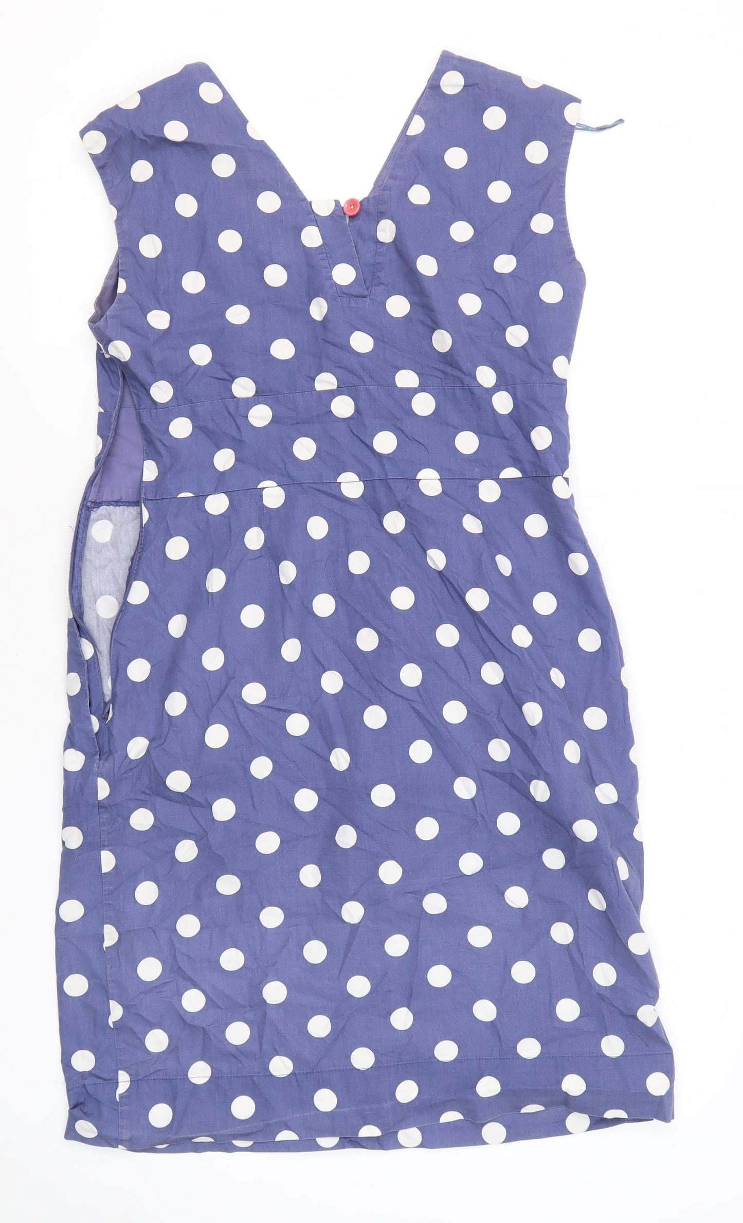 Joules Women's Blue Polka Dot Shift Dress Size 12