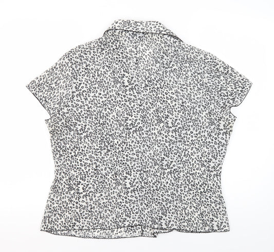 Alex & Co. Women's Animal Print Button-Up Shirt Size 18