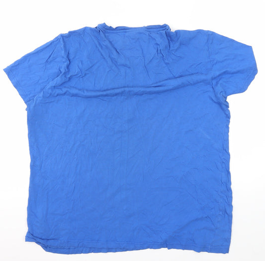 Pierre Cardin Men's Blue Crew Neck T-Shirt 3XL