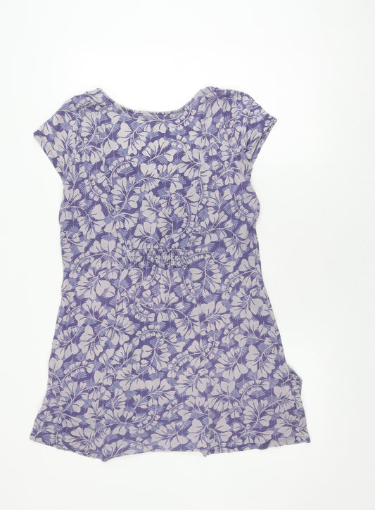 White Stuff Women's Purple Floral Shift Dress Size 14