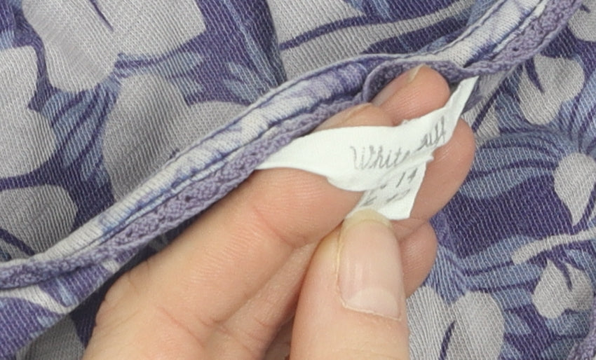 White Stuff Women's Purple Floral Shift Dress Size 14