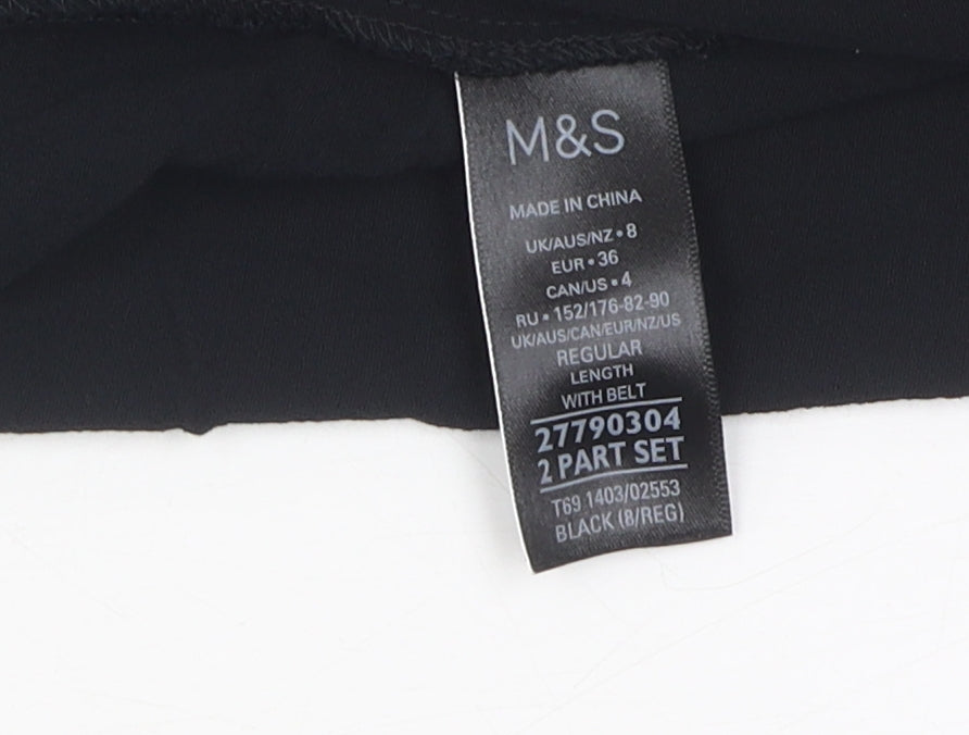 Marks and Spencer Women's Black Belted Dress Size 8