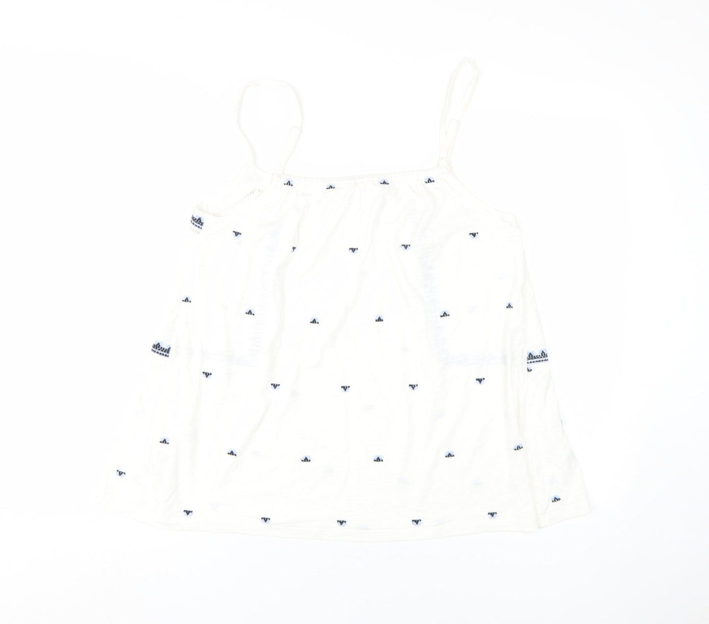 Fat Face Women's White Camisole Tank - Size 12