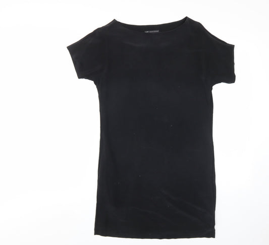 Armani Exchange Women's Black Silk Sheath Dress Size 2