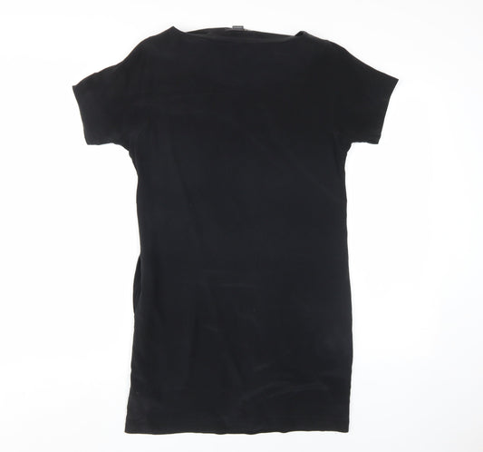 Armani Exchange Women's Black Silk Sheath Dress Size 2