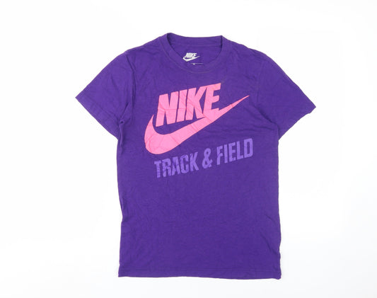 Nike Women's Purple Slim Fit T-Shirt - S
