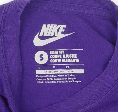 Nike Women's Purple Slim Fit T-Shirt - S