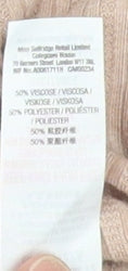 Brand and care label for Miss Selfridge Beige Dress, UK 16, Half Sleeve Casual Wear