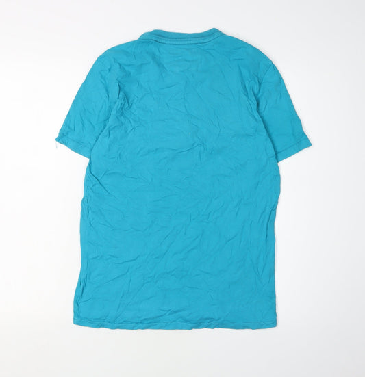 Aeropostale Men's Blue Graphic Print T-Shirt - Size S