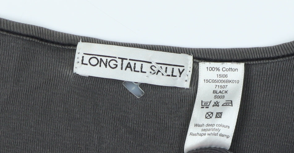 Long Tall Sally Women's Black V-Neck Top Size 10