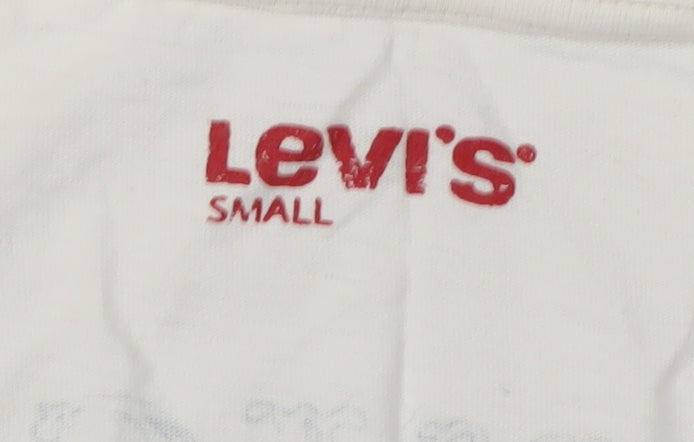 Levi's Unisex Ivory V-Neck Basic T-Shirt Size S