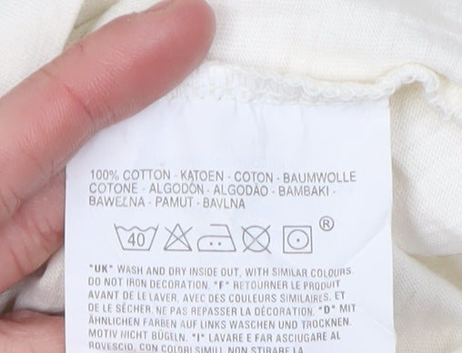 Levi's Unisex Ivory V-Neck Basic T-Shirt Size S