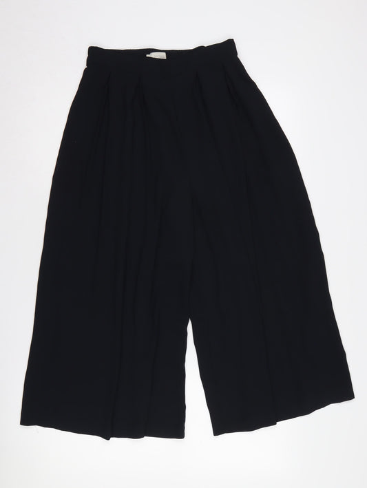 Hobbs Women's Black Cropped Wide-Leg Trousers