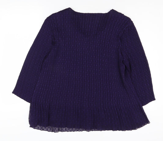Womens UK Size L Windsmoor Purple Polyester Blouse