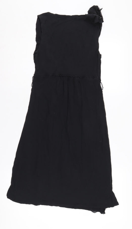Boden Women's Black Wrap Dress, Size 8, V-Neck