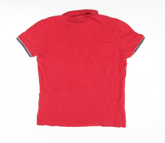 Lacoste Men's Red Slim Fit Polo Shirt L