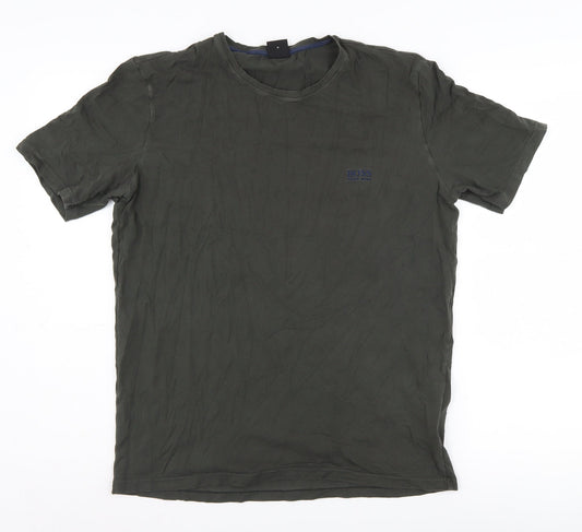 HUGO BOSS Men's Green M Crew Neck T-Shirt