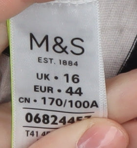 Marks and Spencer Women White Embroidered Pullover 16