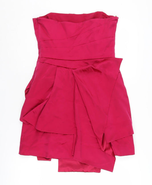 Karen Millen Pink Asymmetric Dress, Size 12, Party Ready