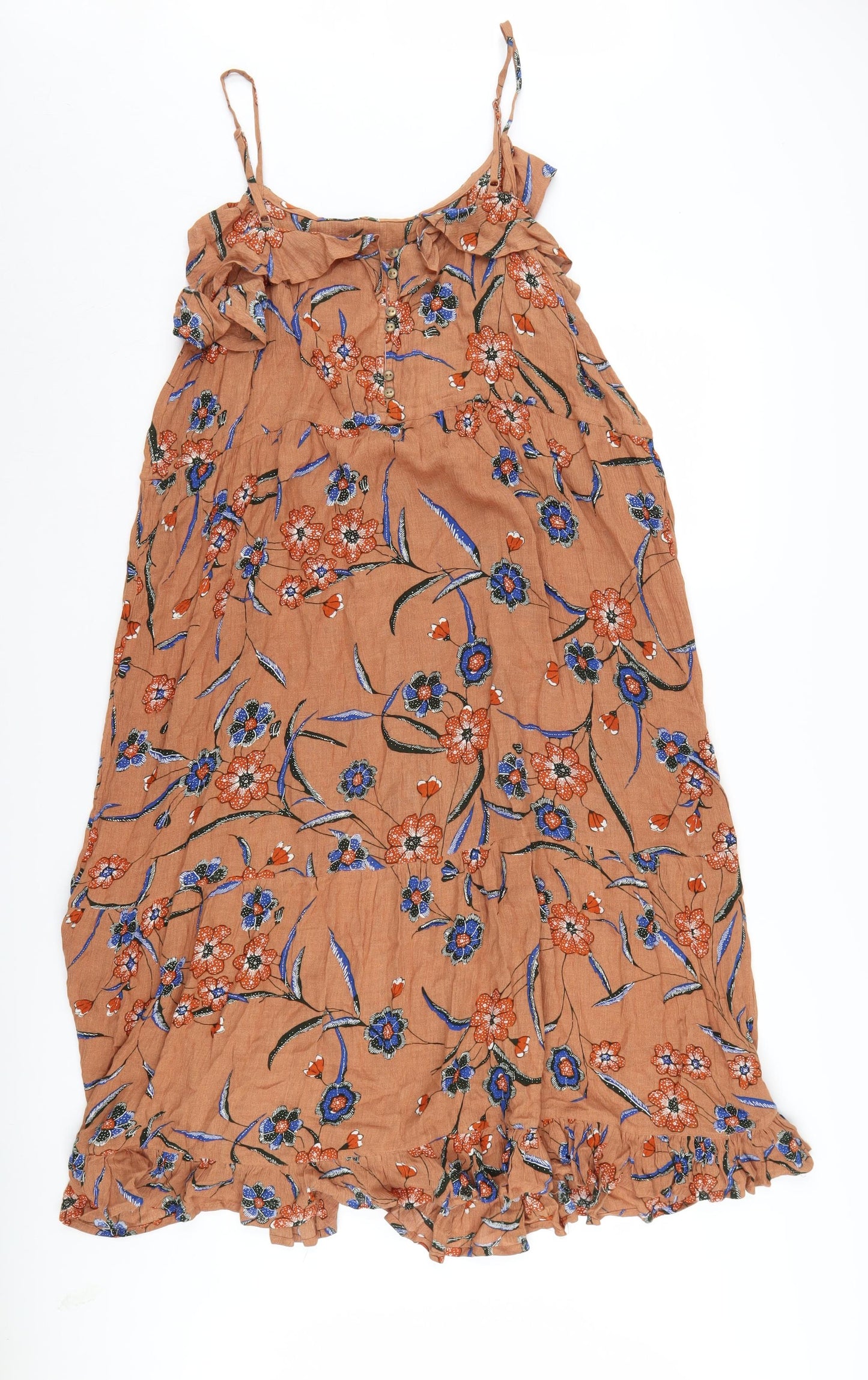 Fat Face Women's Multicoloured Floral Slip Dress Size 14