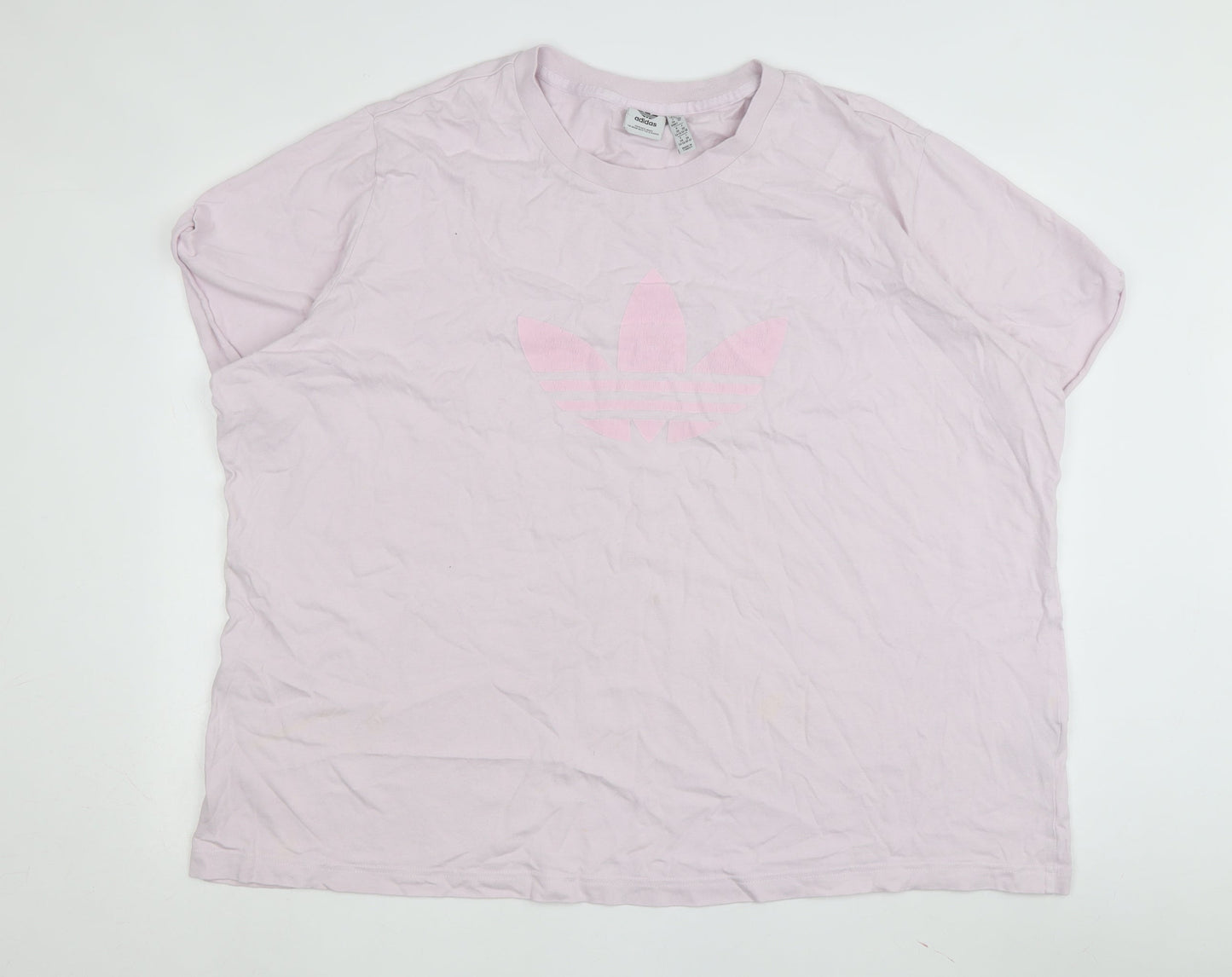 Adidas Women's Pink T-Shirt Crew Neck Regular Fit