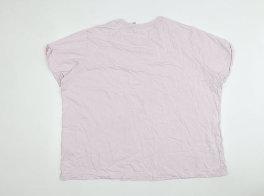 Adidas Women's Pink T-Shirt Crew Neck Regular Fit