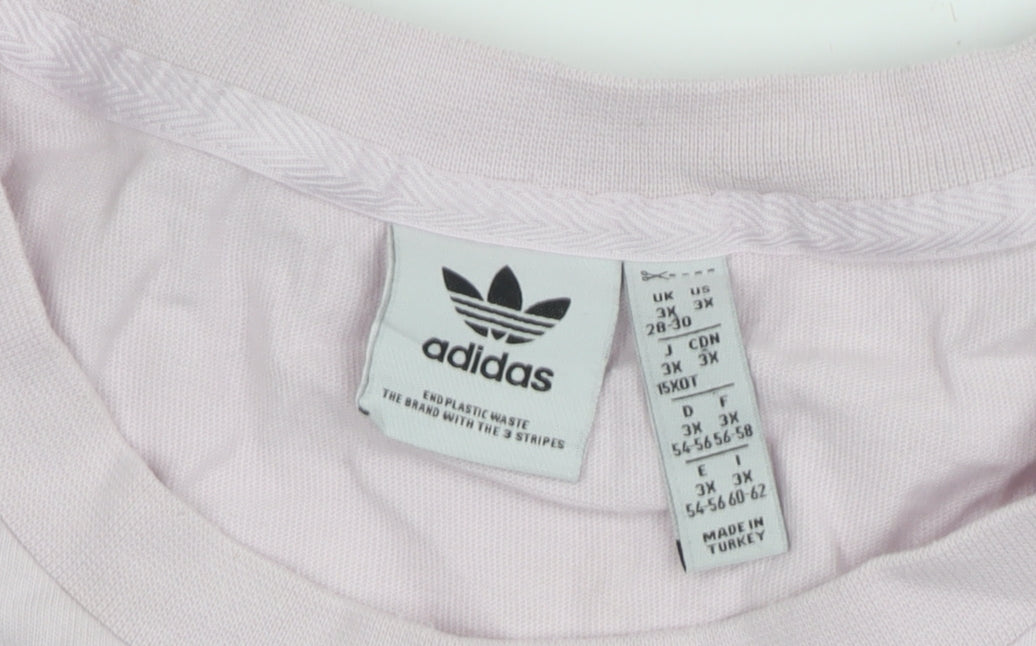 Adidas Women's Pink T-Shirt Crew Neck Regular Fit