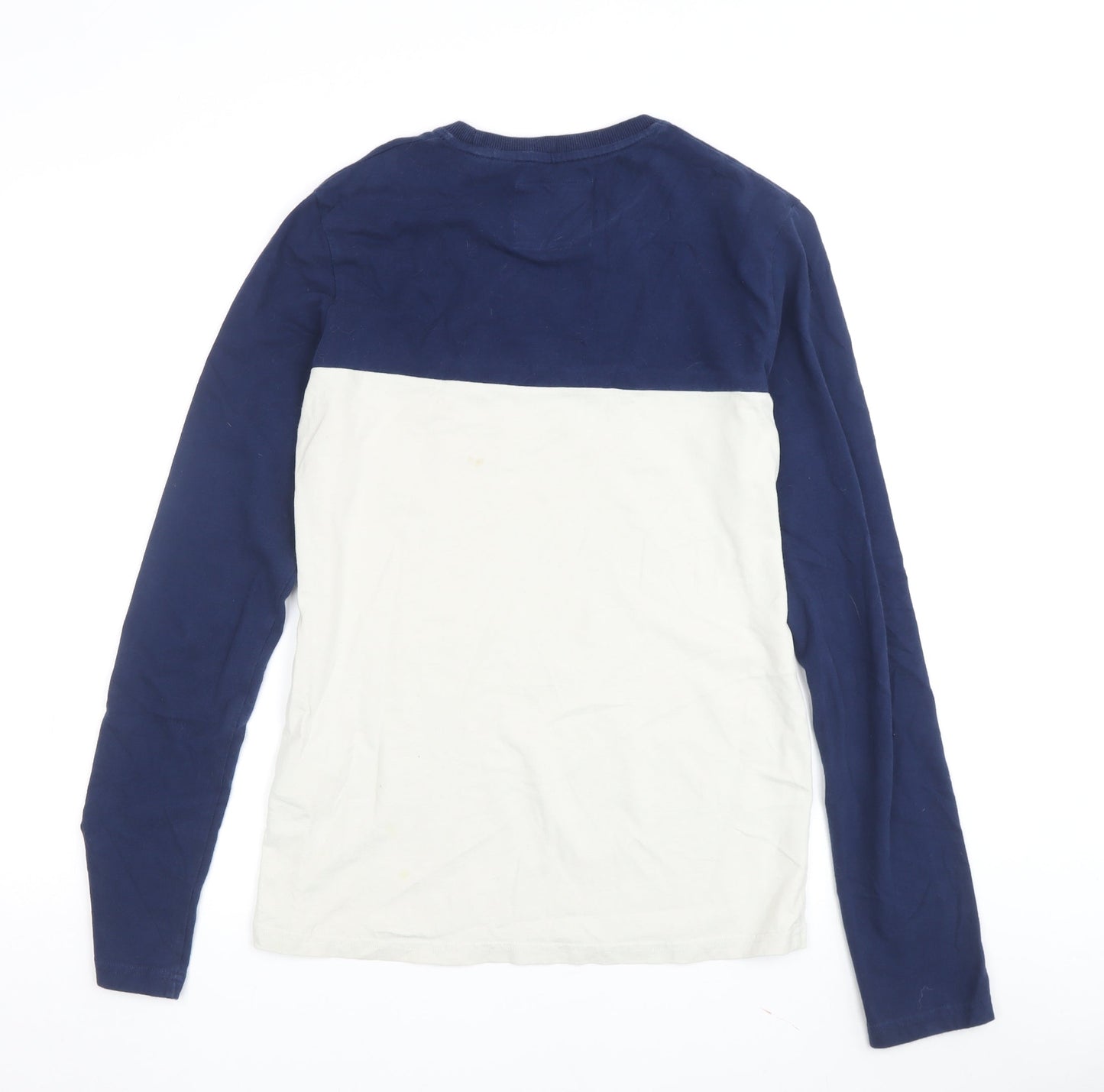 Superdry Men's Blue White Retro Long Sleeve T-Shirt S