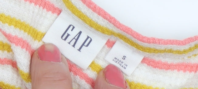 GAP Women's Multicoloured Striped Long Sleeve T-Shirt