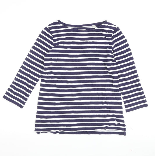 Jack Wills Women's Blue Striped T-Shirt Size 6