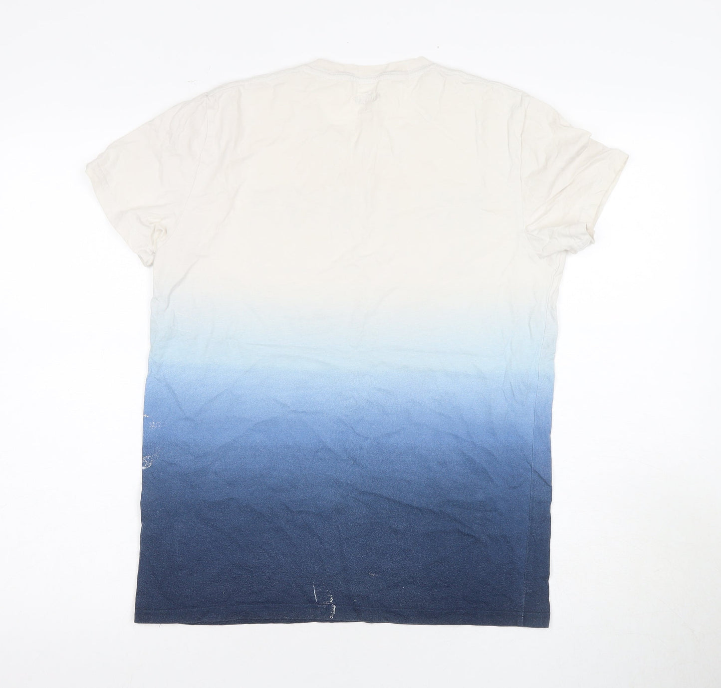 Hollister Men's Blue Colourblock T-Shirt, Size S