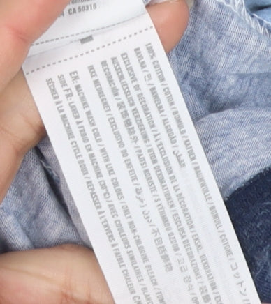 Hollister Men's Blue Colourblock T-Shirt, Size S