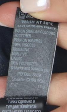 Brand and care label for Autograph women’s 14 multicoloured bodycon dress