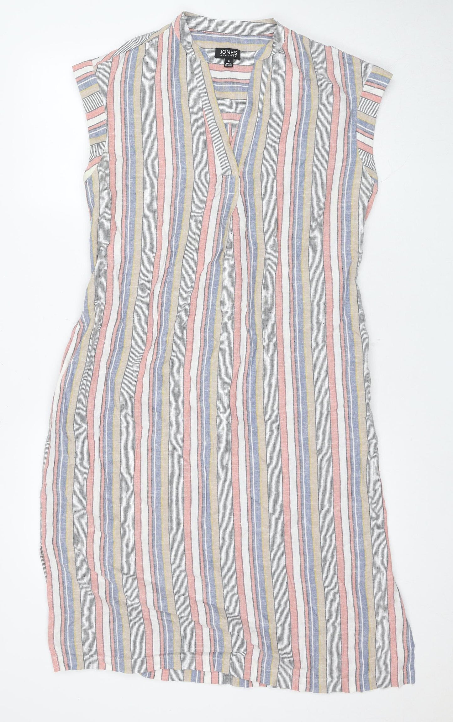 Jones New York Women's Multicoloured Striped Shift Dress
