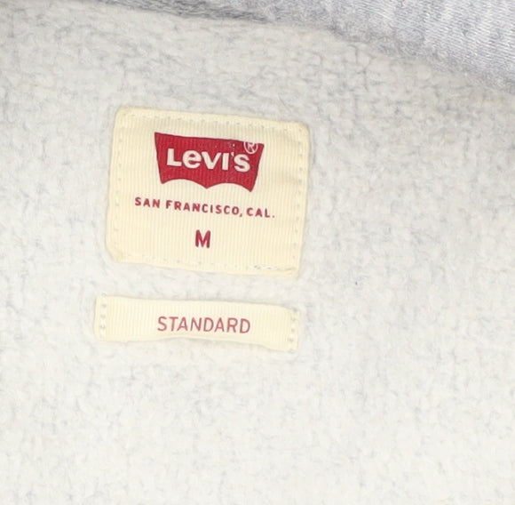 Levi's Men's Grey Medium Logo Pullover Hoodie