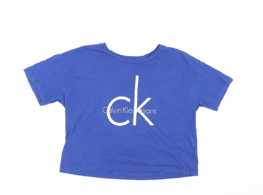 Calvin Womens Klein Blue Medium T-Shirt