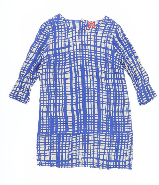 Joules Women's Blue Geometric Dress UK 12