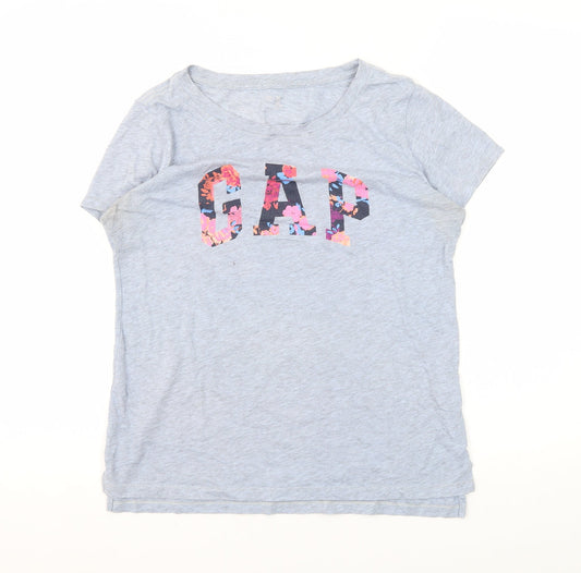 GAP Women's Grey Crew Neck T-Shirt Medium