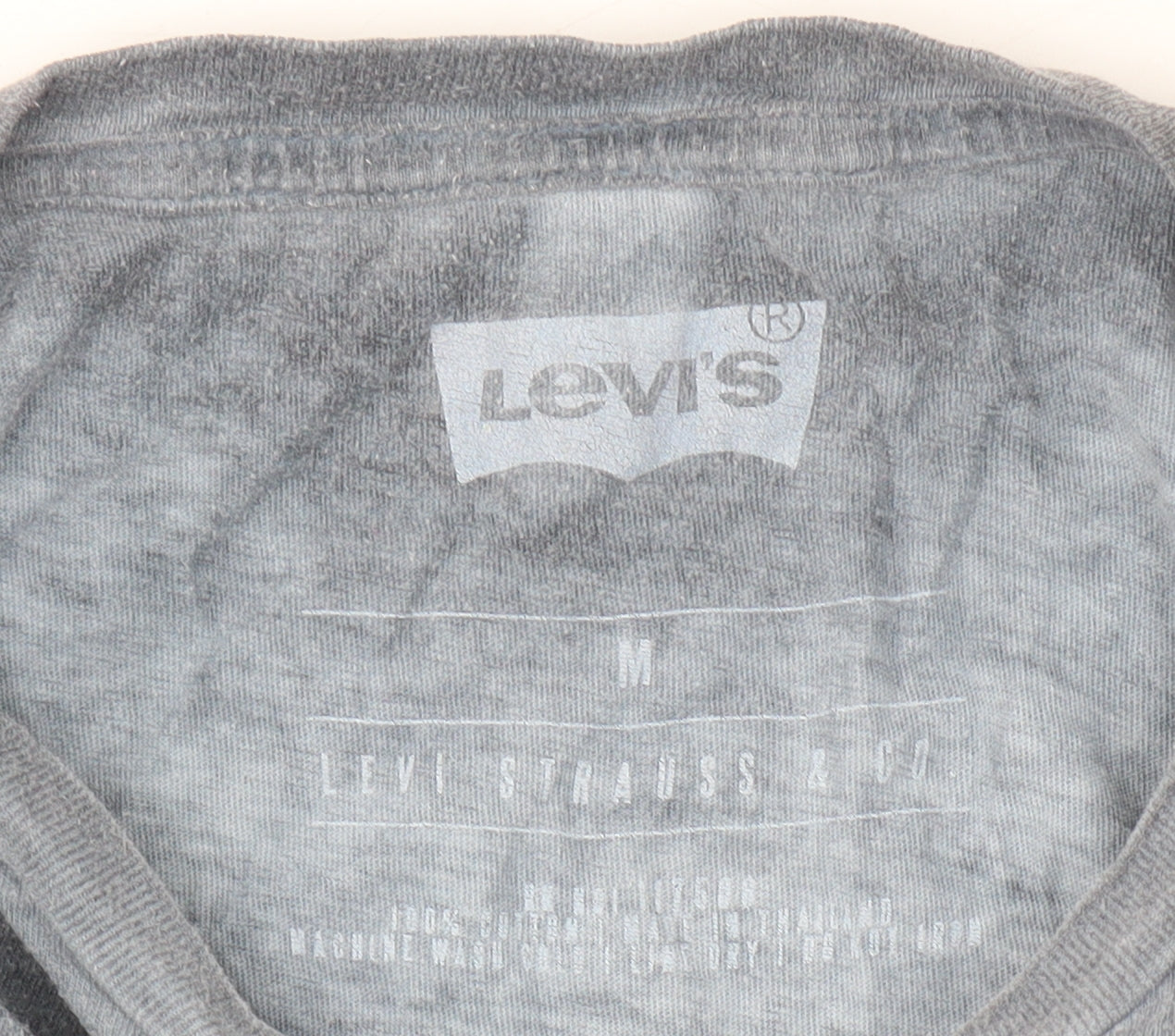 Levi's Men's Grey Motorcycle T-Shirt Medium