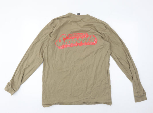 AS Colour Men’s Beige Graphic Long Sleeve T-Shirt M