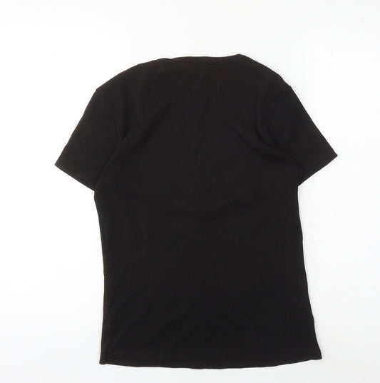 GAP Women's Black Medium Cotton Crew Neck T-Shirt