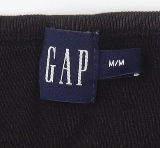 GAP Women's Black Medium Cotton Crew Neck T-Shirt
